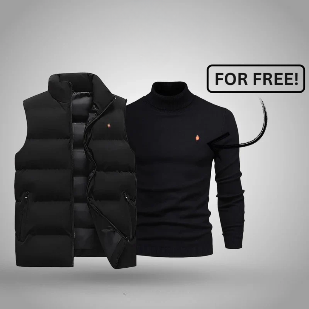 Herrenweste + Gratis-Pullover (Sonderangebot)